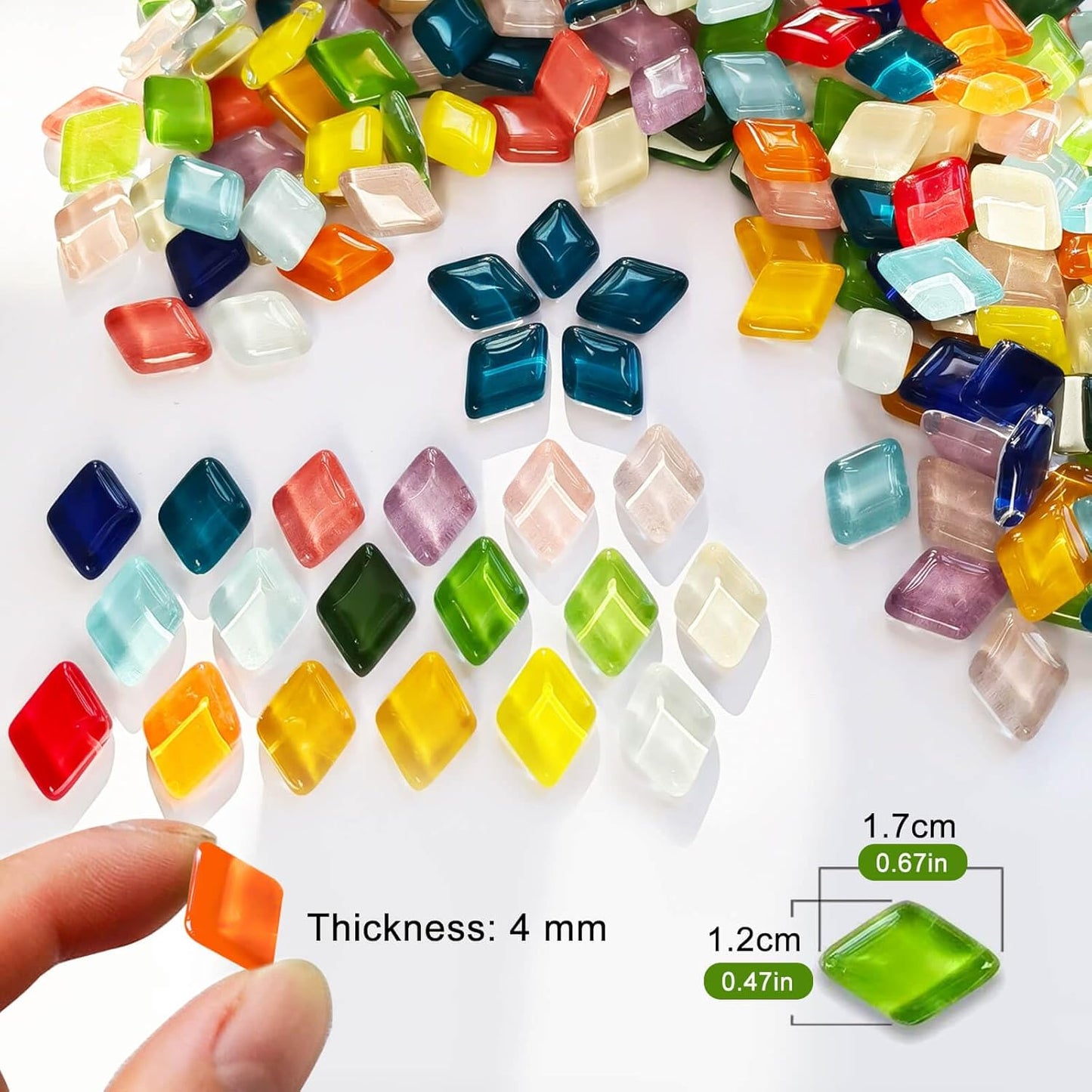 1.1LB Yellow Mixed Irregular Crystal Glass Mosaic Tiles for Crafts - Perfect for Mosaic Art Projects, Puzzles, and Home Décor