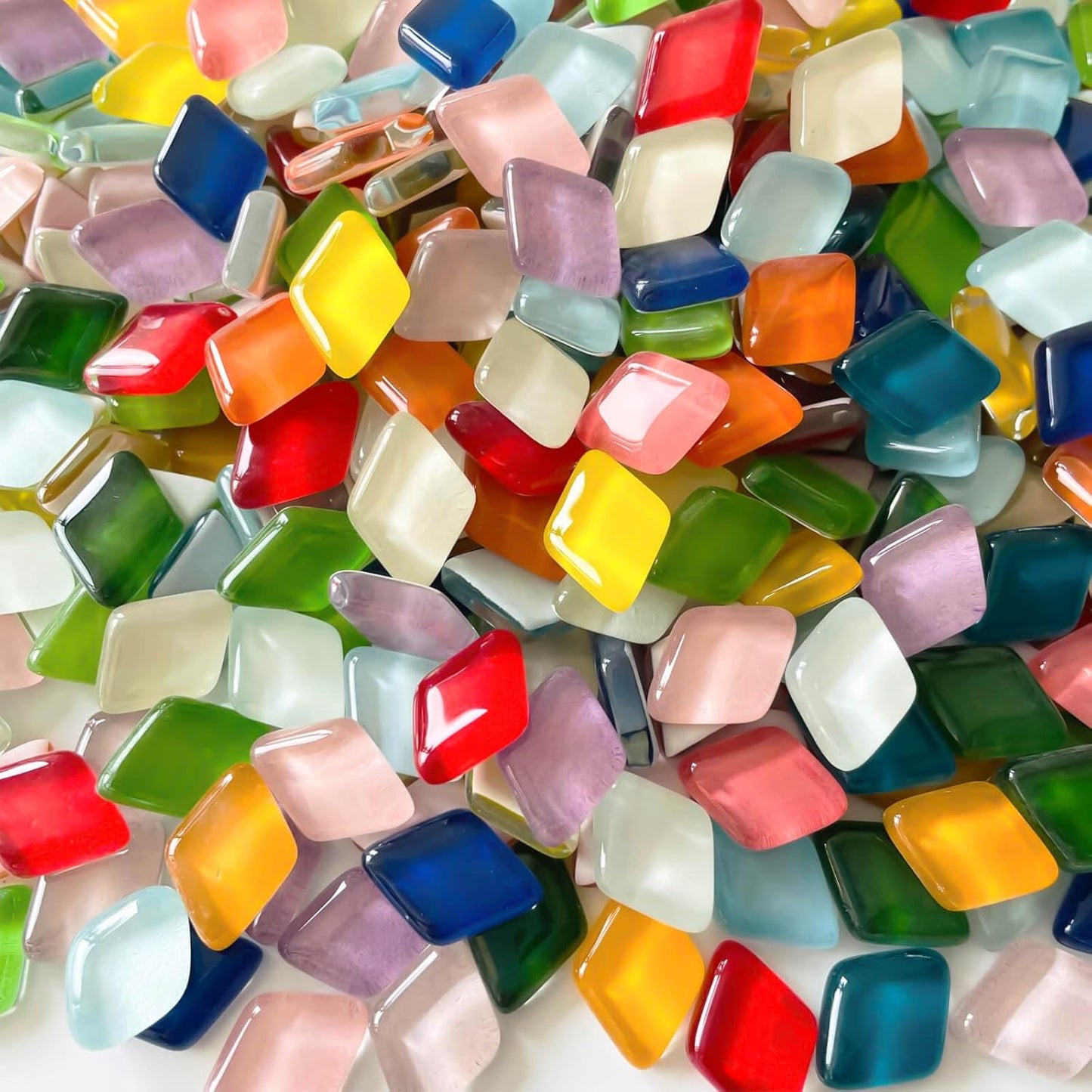 1.1LB Yellow Mixed Irregular Crystal Glass Mosaic Tiles for Crafts - Perfect for Mosaic Art Projects, Puzzles, and Home Décor