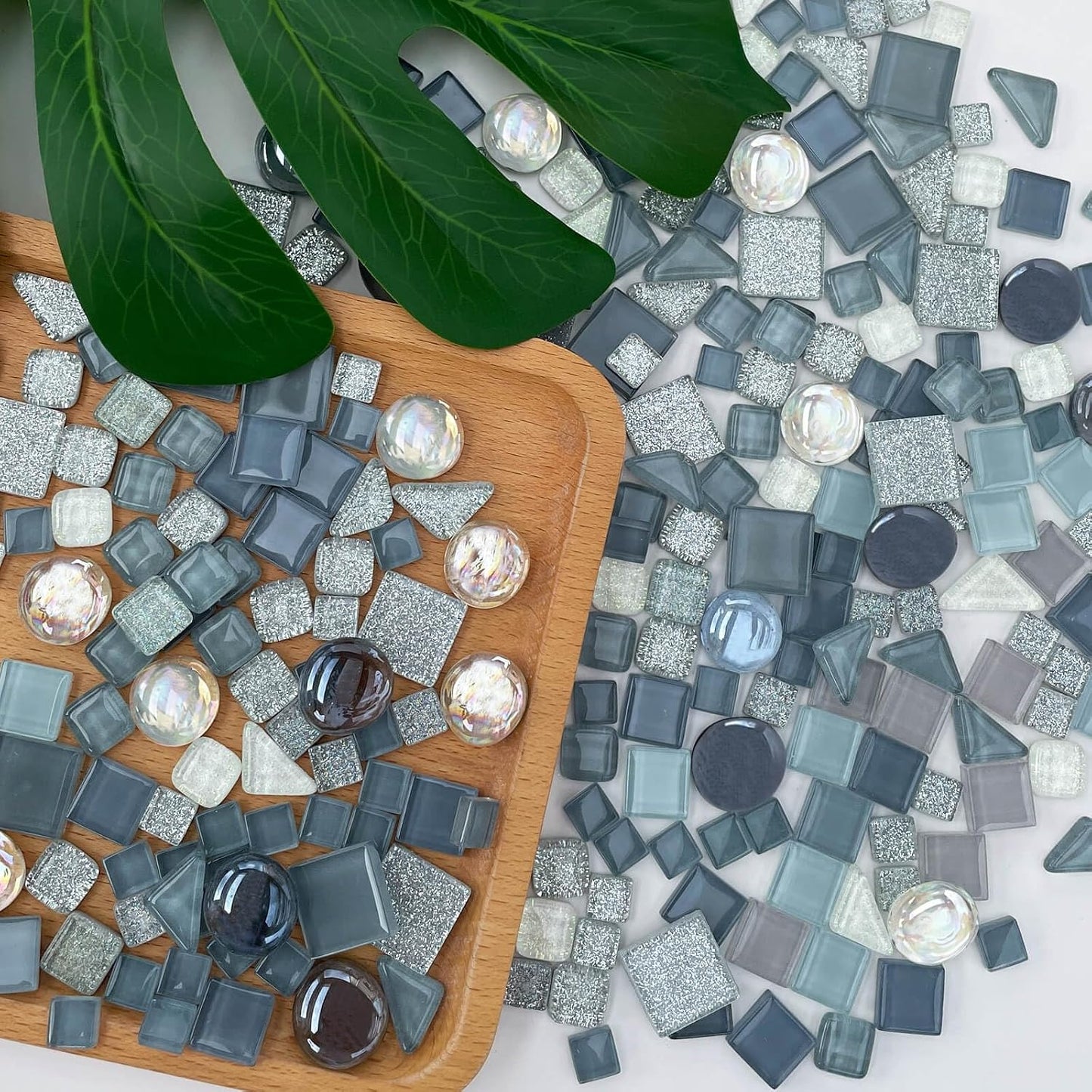 1.1LB Yellow Mixed Irregular Crystal Glass Mosaic Tiles for Crafts - Perfect for Mosaic Art Projects, Puzzles, and Home Décor