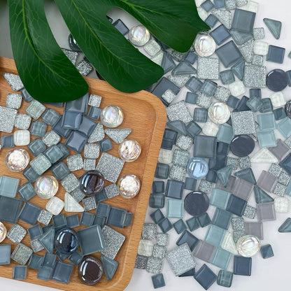 1.1LB Yellow Mixed Irregular Crystal Glass Mosaic Tiles for Crafts - Perfect for Mosaic Art Projects, Puzzles, and Home Décor