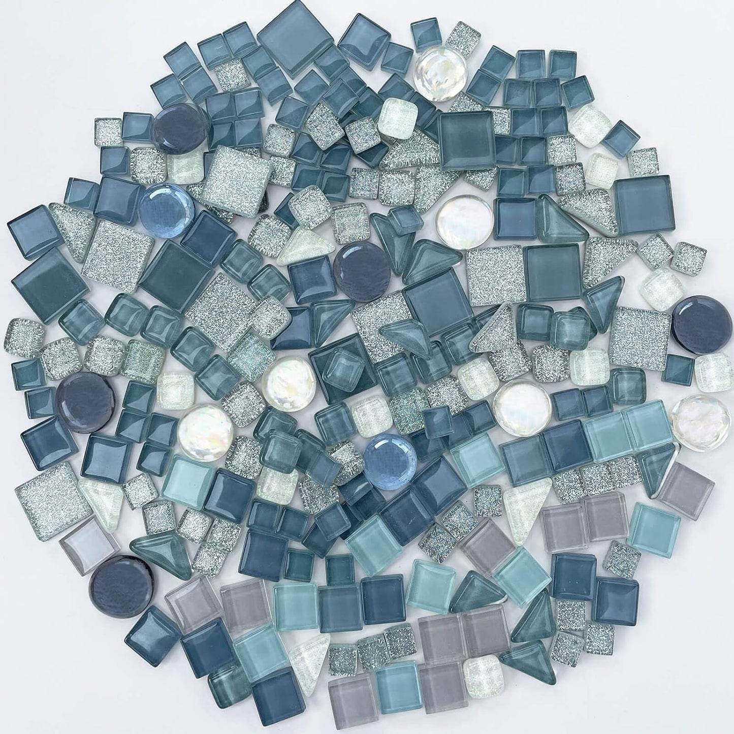 1.1LB Yellow Mixed Irregular Crystal Glass Mosaic Tiles for Crafts - Perfect for Mosaic Art Projects, Puzzles, and Home Décor