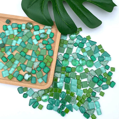1.1LB Yellow Mixed Irregular Crystal Glass Mosaic Tiles for Crafts - Perfect for Mosaic Art Projects, Puzzles, and Home Décor