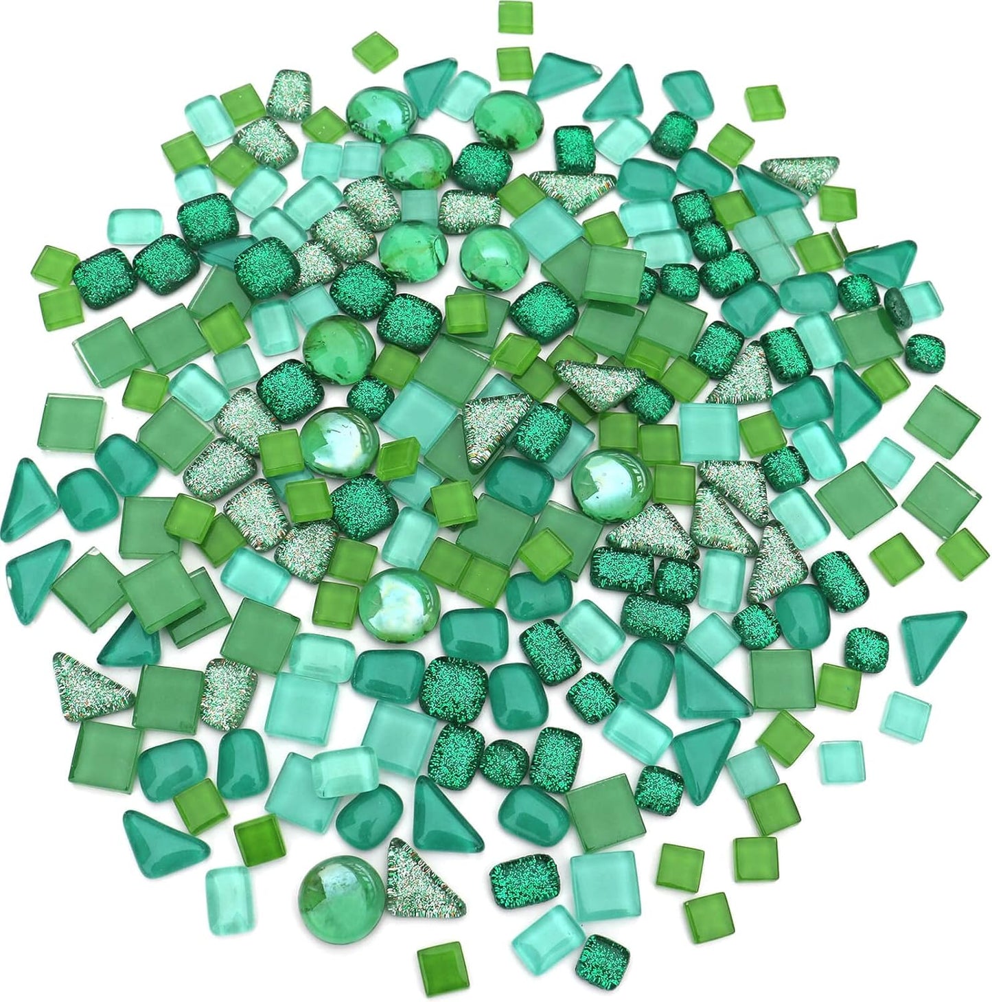 1.1LB Yellow Mixed Irregular Crystal Glass Mosaic Tiles for Crafts - Perfect for Mosaic Art Projects, Puzzles, and Home Décor