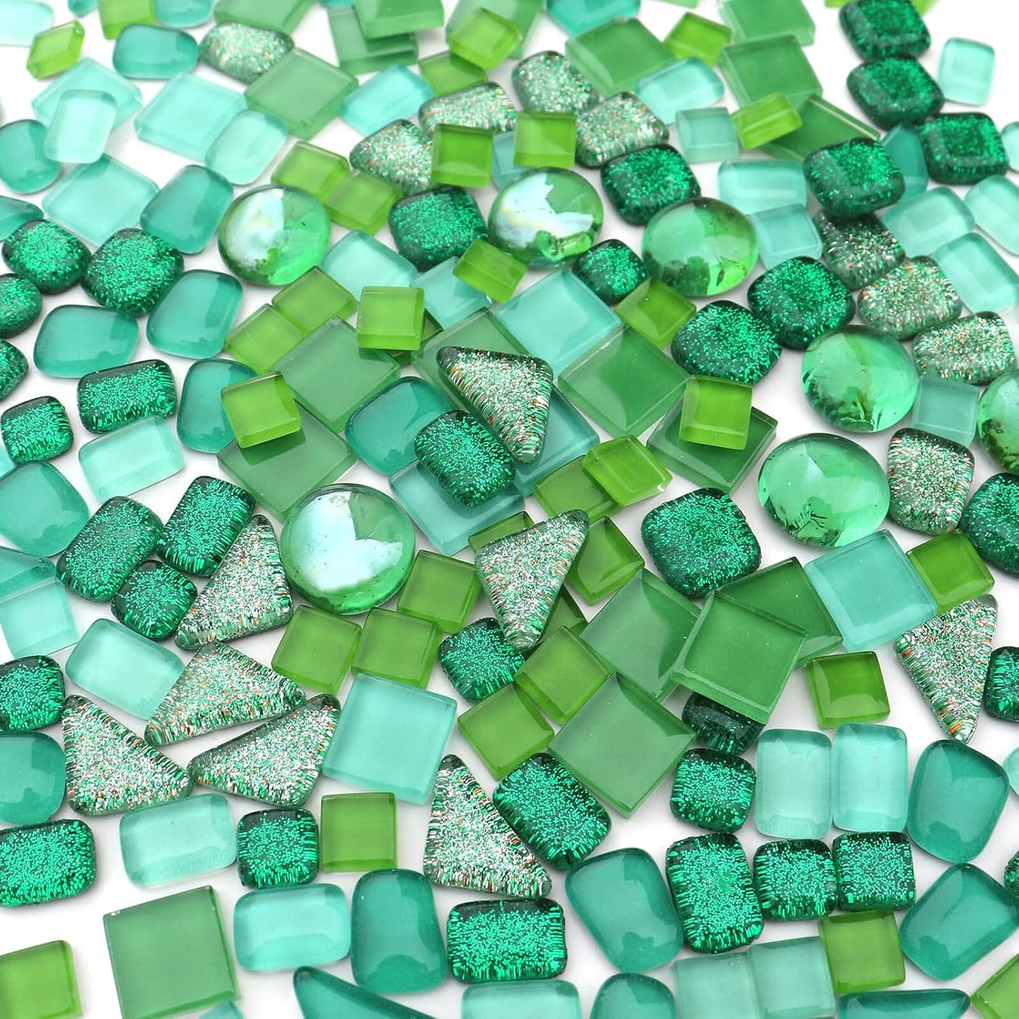 1.1LB Yellow Mixed Irregular Crystal Glass Mosaic Tiles for Crafts - Perfect for Mosaic Art Projects, Puzzles, and Home Décor