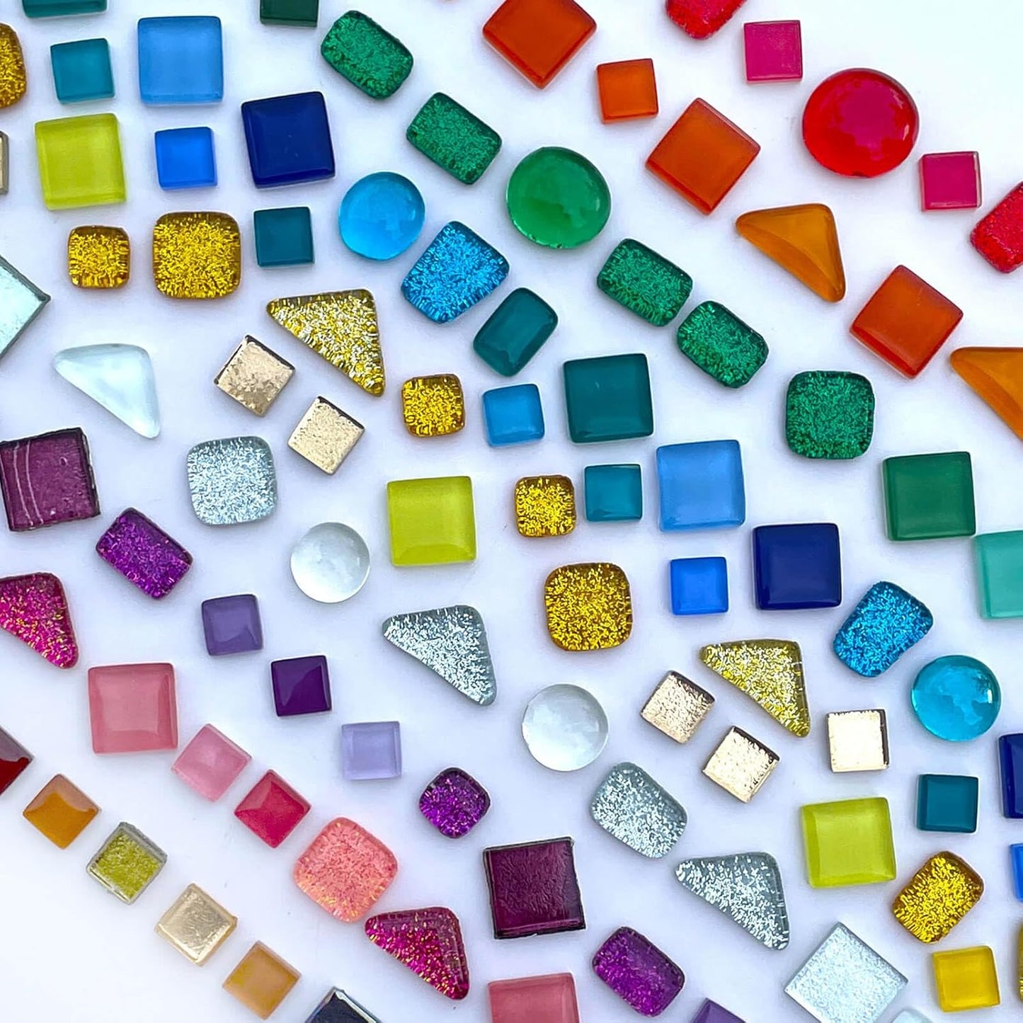 1.1LB Yellow Mixed Irregular Crystal Glass Mosaic Tiles for Crafts - Perfect for Mosaic Art Projects, Puzzles, and Home Décor