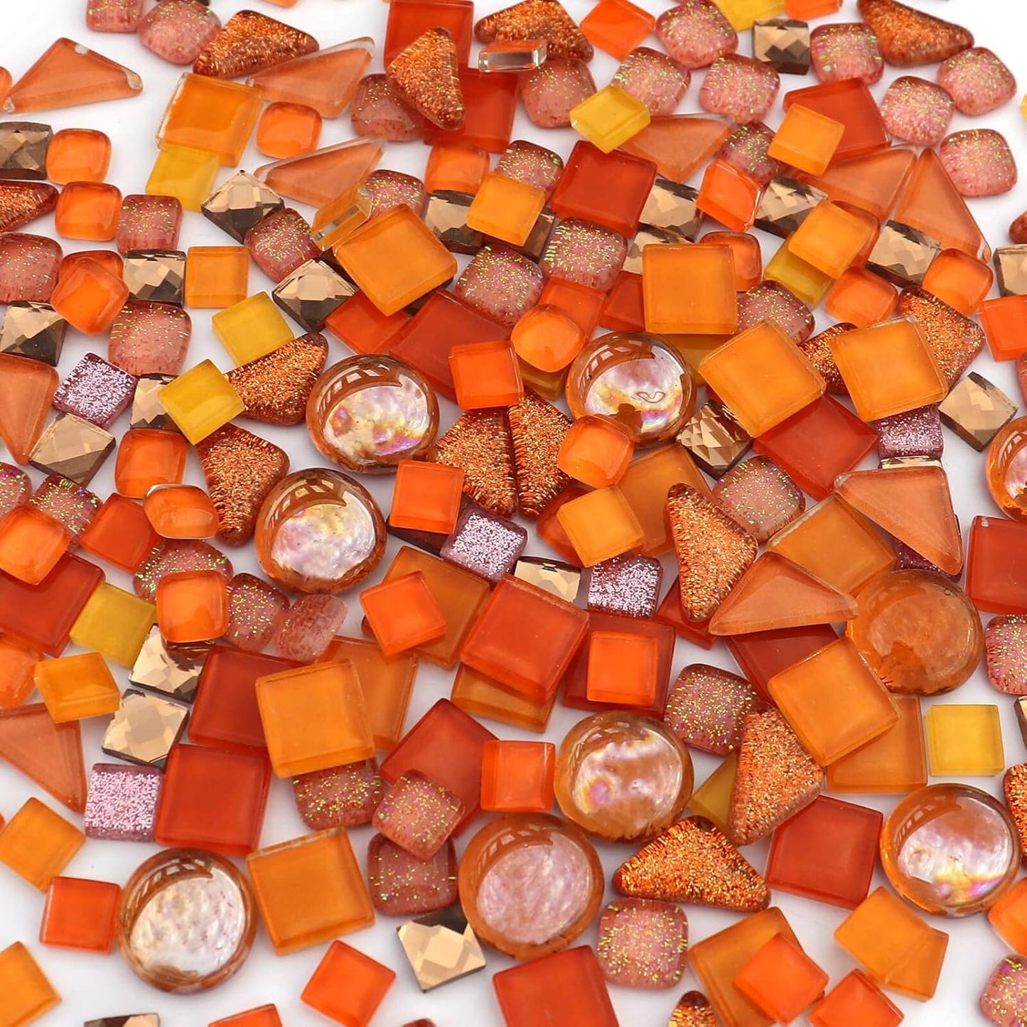 1.1LB Yellow Mixed Irregular Crystal Glass Mosaic Tiles for Crafts - Perfect for Mosaic Art Projects, Puzzles, and Home Décor