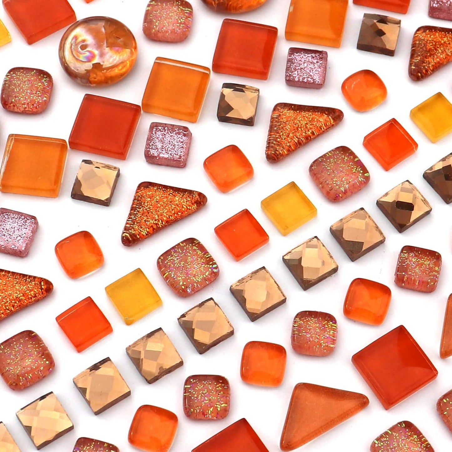 1.1LB Yellow Mixed Irregular Crystal Glass Mosaic Tiles for Crafts - Perfect for Mosaic Art Projects, Puzzles, and Home Décor