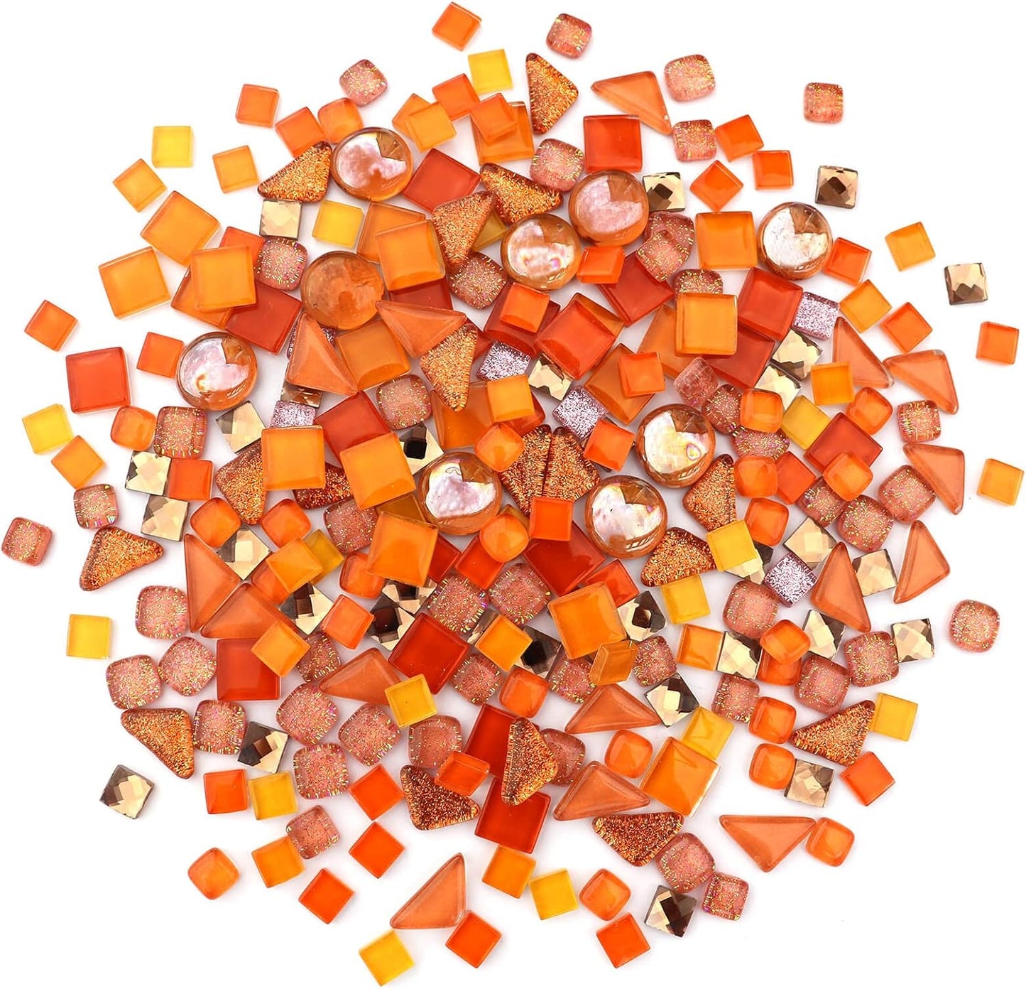 1.1LB Yellow Mixed Irregular Crystal Glass Mosaic Tiles for Crafts - Perfect for Mosaic Art Projects, Puzzles, and Home Décor