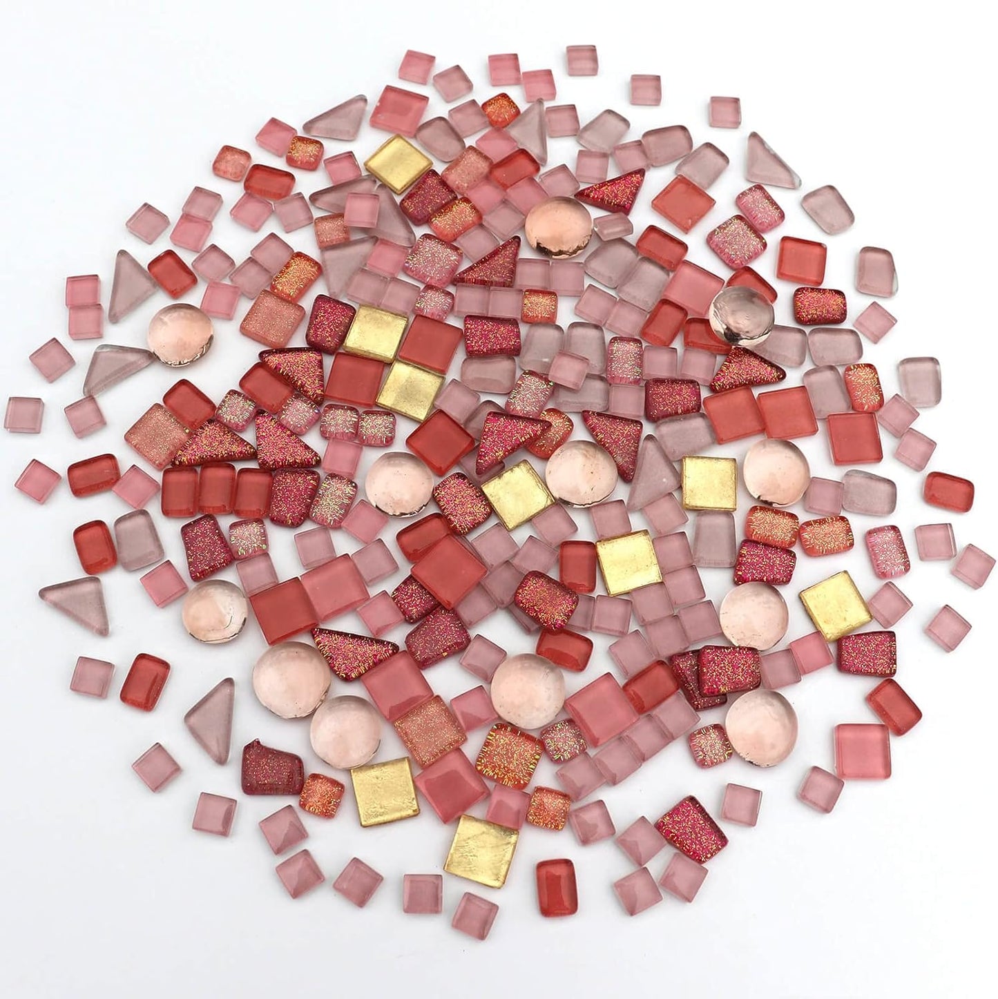 1.1LB Yellow Mixed Irregular Crystal Glass Mosaic Tiles for Crafts - Perfect for Mosaic Art Projects, Puzzles, and Home Décor