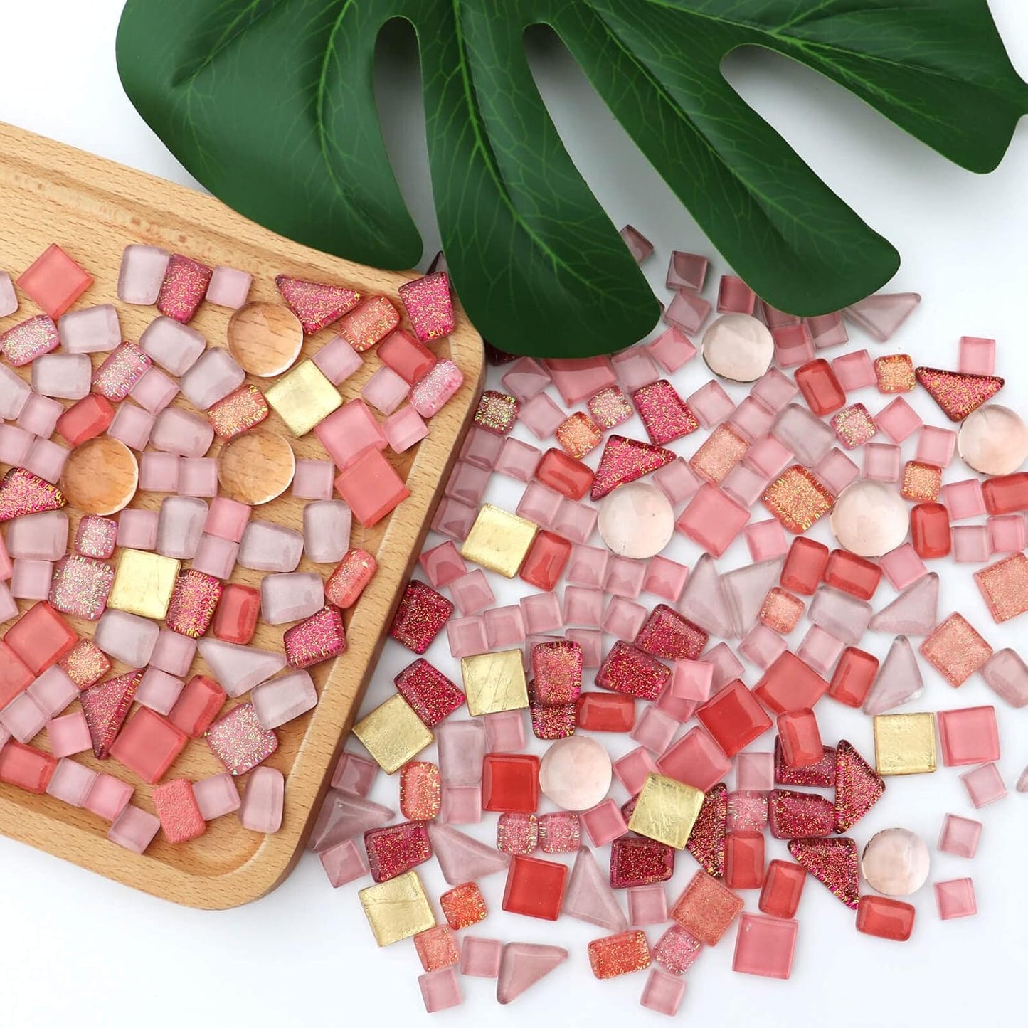 1.1LB Yellow Mixed Irregular Crystal Glass Mosaic Tiles for Crafts - Perfect for Mosaic Art Projects, Puzzles, and Home Décor