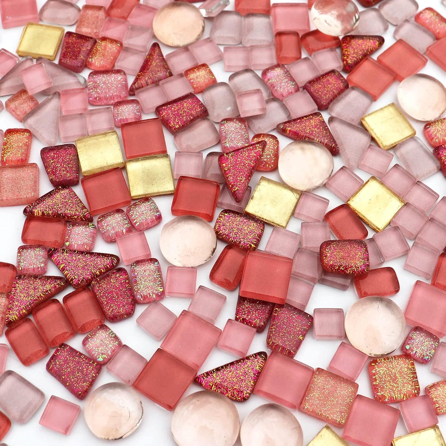 1.1LB Yellow Mixed Irregular Crystal Glass Mosaic Tiles for Crafts - Perfect for Mosaic Art Projects, Puzzles, and Home Décor