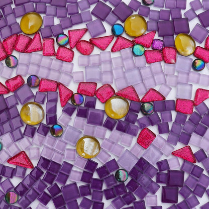 1.1LB Yellow Mixed Irregular Crystal Glass Mosaic Tiles for Crafts - Perfect for Mosaic Art Projects, Puzzles, and Home Décor
