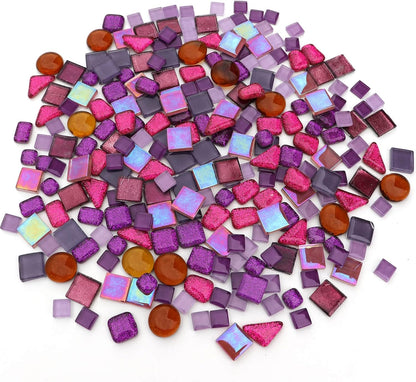 1.1LB Yellow Mixed Irregular Crystal Glass Mosaic Tiles for Crafts - Perfect for Mosaic Art Projects, Puzzles, and Home Décor