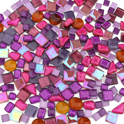 1.1LB Yellow Mixed Irregular Crystal Glass Mosaic Tiles for Crafts - Perfect for Mosaic Art Projects, Puzzles, and Home Décor