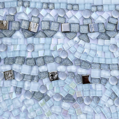 1.1LB Yellow Mixed Irregular Crystal Glass Mosaic Tiles for Crafts - Perfect for Mosaic Art Projects, Puzzles, and Home Décor