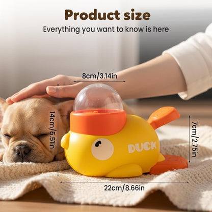 Dog Interactive Treat Dispenser, 2026 New Yellow Duck Cat Treat Dispenser, Interactive Dog Food Dispenser with Button, Dog Slow Feeder Prevents Bloating for Small & Large Cats Dogs (1Pcs)
