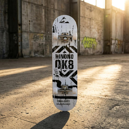 Cartoon Professional Double Kick Skateboard, 31 inch Maple Deck, ABEC-11 Bearings, 95A PU Wheels