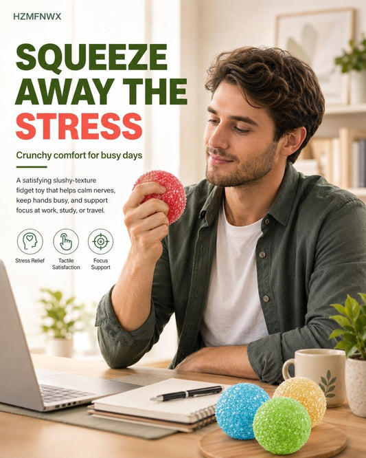 Crunchy Bread Squishy Stress Ball, 2026 New Ice Skin Fidget Sensory Toy, Waxberry Moldable Crunchy Stress Balls, Slushy Squeeze Ball for Stress Relief(Yellow)