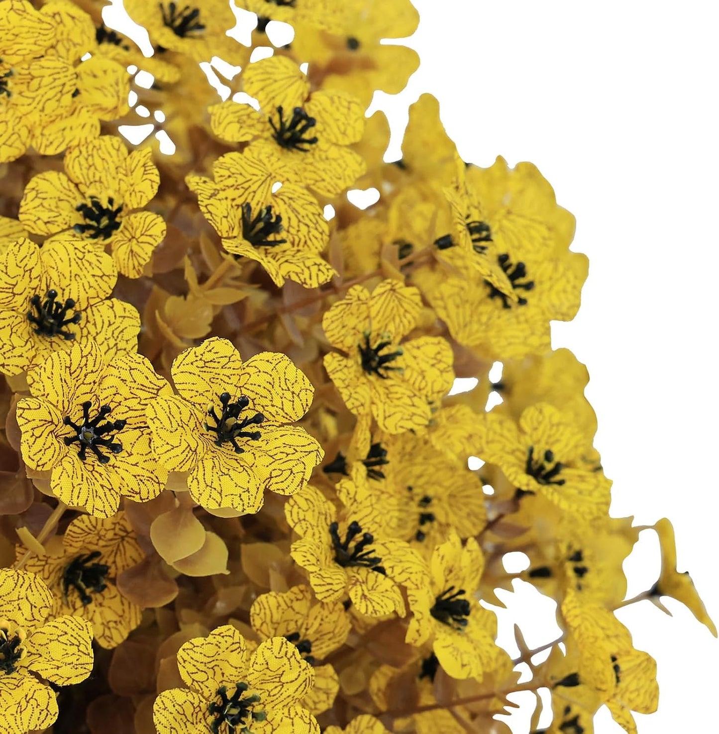 24" Artificial Fall Potted Plants Outdoor Set of 2, UV Resistant Faux Yellow Daisy Mums Flowers with Eucalyptus, Decorative Plants in Pots for Front Porch, Patio & Entryway