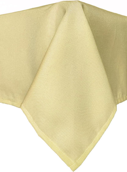 60" W x 102" L Rectangular Premium Seamless Polyester Tablecloth. Table Cloth for Wedding, Home, Party, Restaurant, Hotel for Standard 6 FT Tables - Pastel Yellow