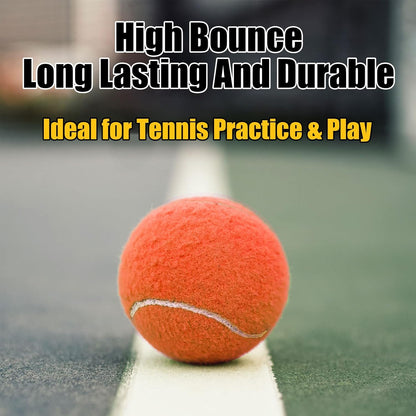 GKK Durable Pressurized Tennis Balls - 12 Pack Yellow Felt Training Balls for Beginners and Dogs