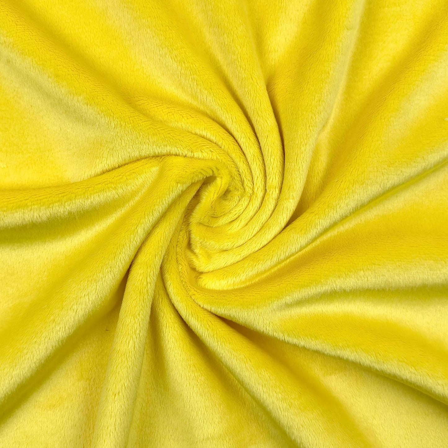 Minky Fabric | Plush, Super Soft, Cuddle | Solid Minky | by The Yard | 60" Wide | Baby Blanket, Change Station Cover, Pillow, Scarf, Beanie (Yellow, Half Yard)