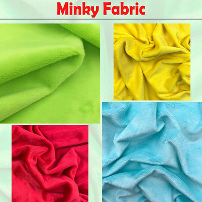Minky Fabric | Plush, Super Soft, Cuddle | Solid Minky | by The Yard | 60" Wide | Baby Blanket, Change Station Cover, Pillow, Scarf, Beanie (Yellow, Half Yard)