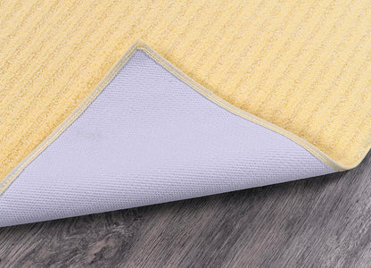 Sheridan Rubber Ducky Yellow 3 Piece Set (21" X 34" Rug, Lid, Contour) Plush Strip Machine Washable Nylon Bath Rug