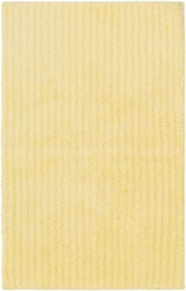 Sheridan Rubber Ducky Yellow 3 Piece Set (21" X 34" Rug, Lid, Contour) Plush Strip Machine Washable Nylon Bath Rug