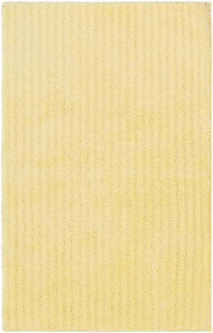 Sheridan Rubber Ducky Yellow 3 Piece Set (21" X 34" Rug, Lid, Contour) Plush Strip Machine Washable Nylon Bath Rug