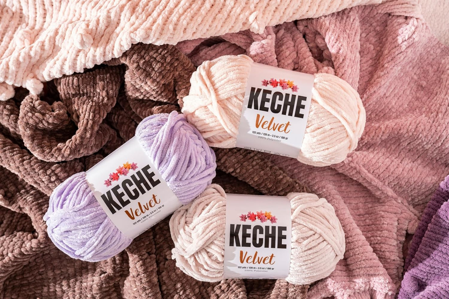 Velvet Yarn for Crocheting, Soft Chenille Bulky Baby Blanket Amigurumi Yarn 100 gr (132 yds) - Dark Yellow
