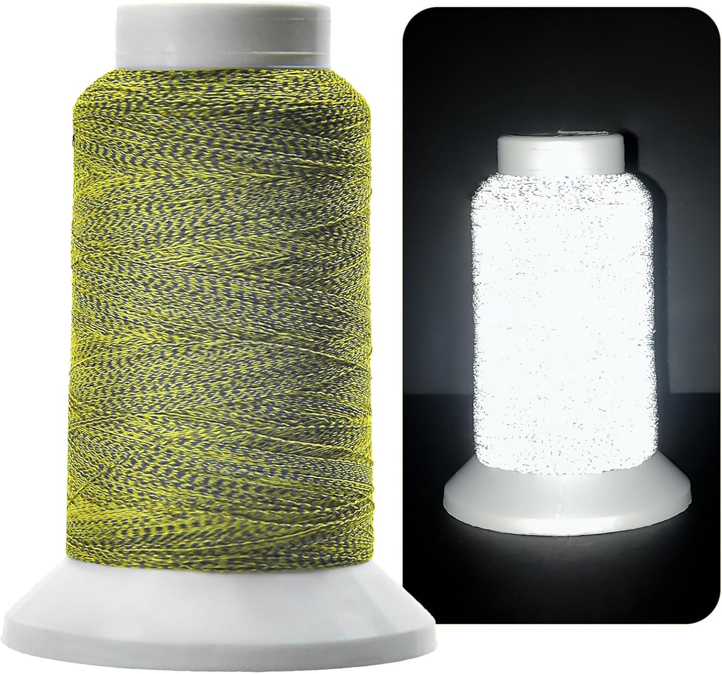 Reflective Embroidery Thread,Reflective Embroidery Machine Thread,Reflective Thread1000M(1093Y) Each Spool,Lemonyellow