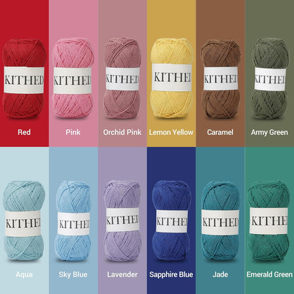 Cotton Yarn，10.5oz，526yard，3 Pack ，Soft Yarn for Crocheting and Knitting (22 Golden Yellow)
