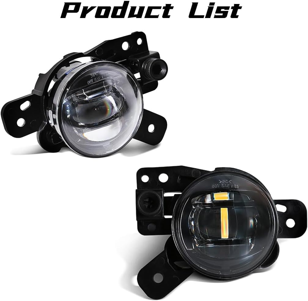 LED Fog Lights For Chevrolet Colorado 2023 2024 2025 Front Bumper Fog Lamp Fit For Silverado 2500HD Trailblazer GMC Canyon Yellow Light