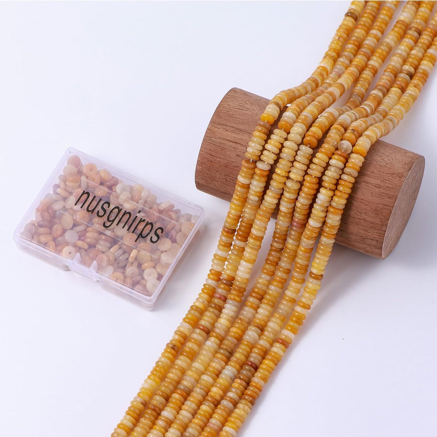 Natural Yellow Jade Disk Stone Spacer Beads 6x2mm 38cm/str Flat Rondelle Loose Semi Gemstone Caps for Making Bracelets Necklace