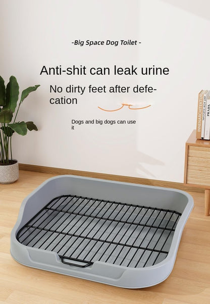 Dog Toilet，Pee Pad Holder 19.3""×15.35"" Pet Indoor Dog Training Toilet Dog Litter Box Plastic Potty Tray (Yellow)