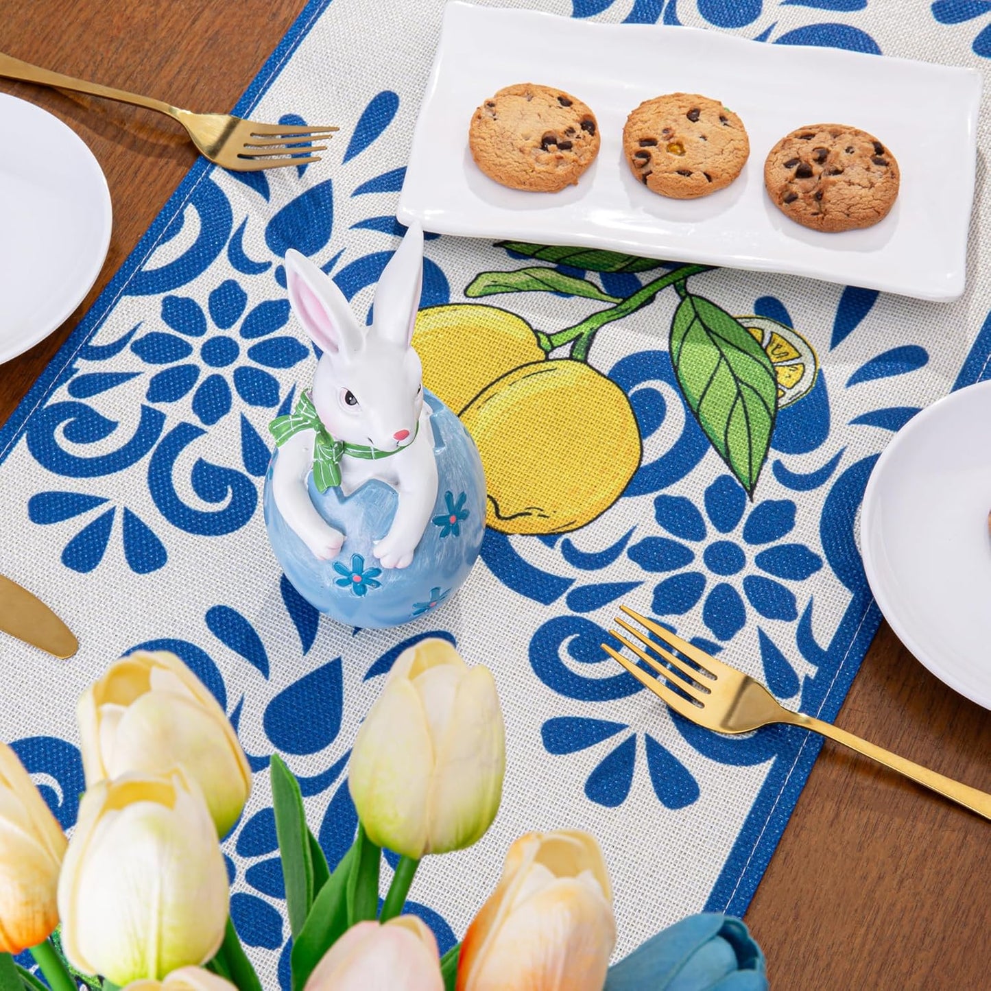 Lemon Table Runners Italy Kitchen Capri Dining Party Decorations for Home Summer Farmhouse Decor Yellow Table Runner 13x72 Inch