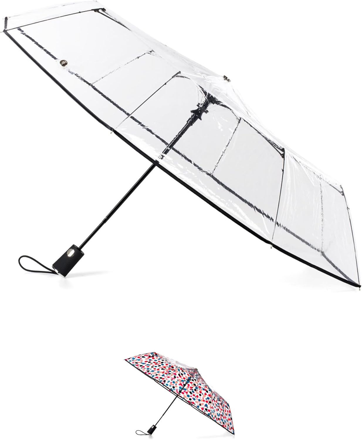 Compact Auto Open Folding Umbrella with Enhanced Visibility