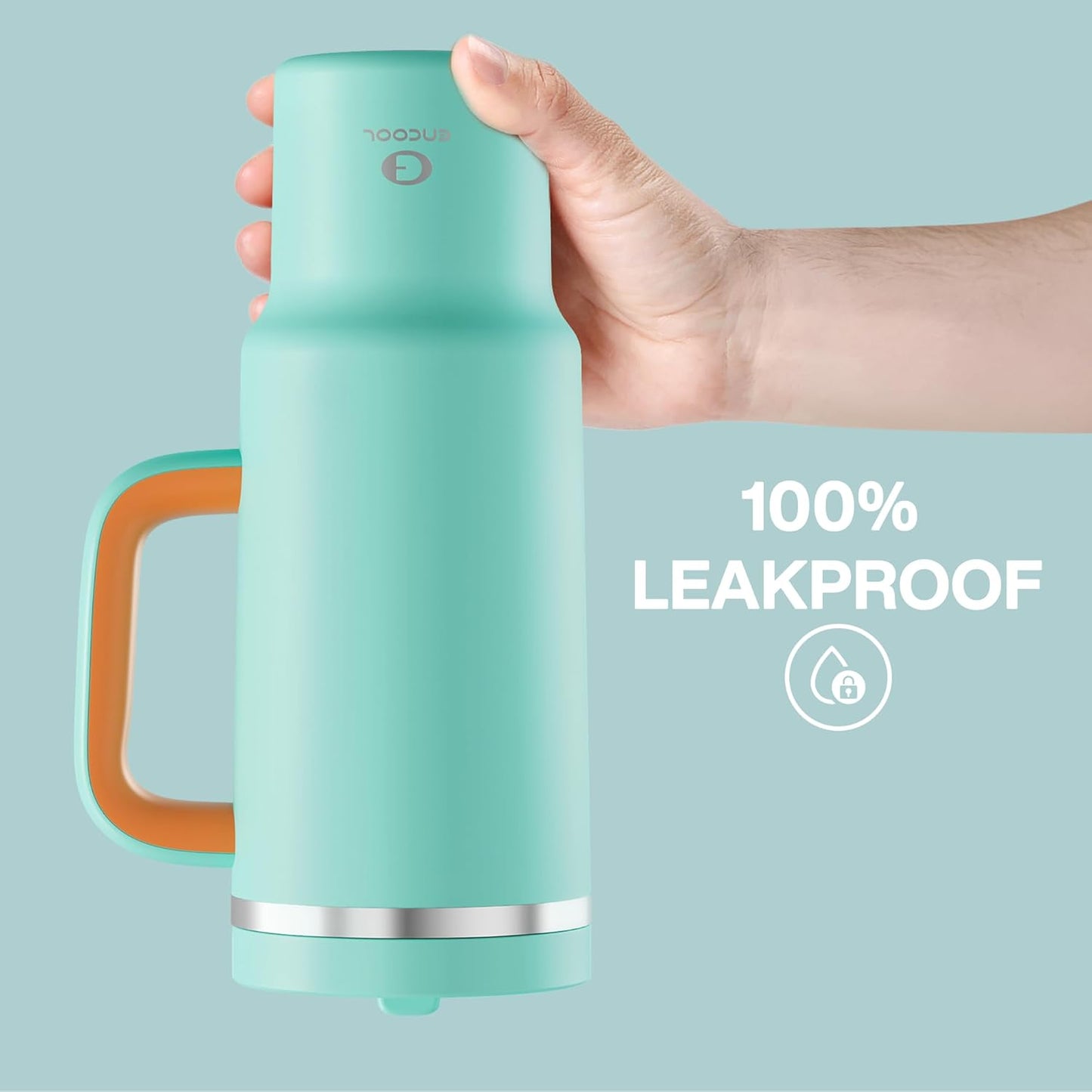 40 oz Tumbler with Handle and Straw: Stainless Steel Insulated Tumbler Keeps Cold for 24 Hours, Leakproof Travel Cup Fits in Cup Holder and BPA-Free,Elfin Yellow
