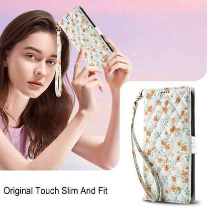 Compatible with iPhone 17 Wallet Case with Card Holder[RFID Blocking],Women's PU Leather Phone Case Shockproof Protective Flip Cover with Card Credit Slot,Yellow Small Floral Pattern