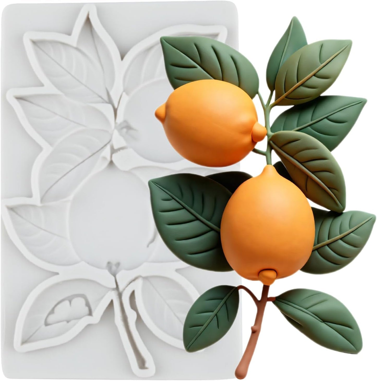 Lemon Silicone Mold Lemon Leaf Fondant Molds For Cake Decoration Cupcake Topper Sugar Craft Candy Polymer Clay Chocolate Gum Paste