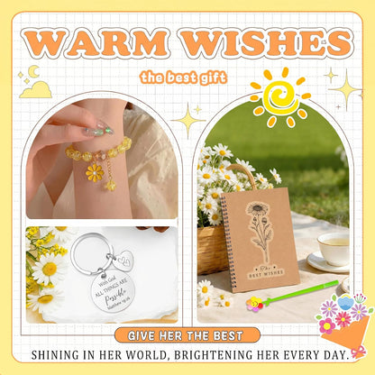Sunflower Gift Basket for Women, Birthday Self Care Spa Gift Box Set | Ready-to-Gift Sunflower Spa Box for Birthday, Thank You, Holiday and Appreciation Moments