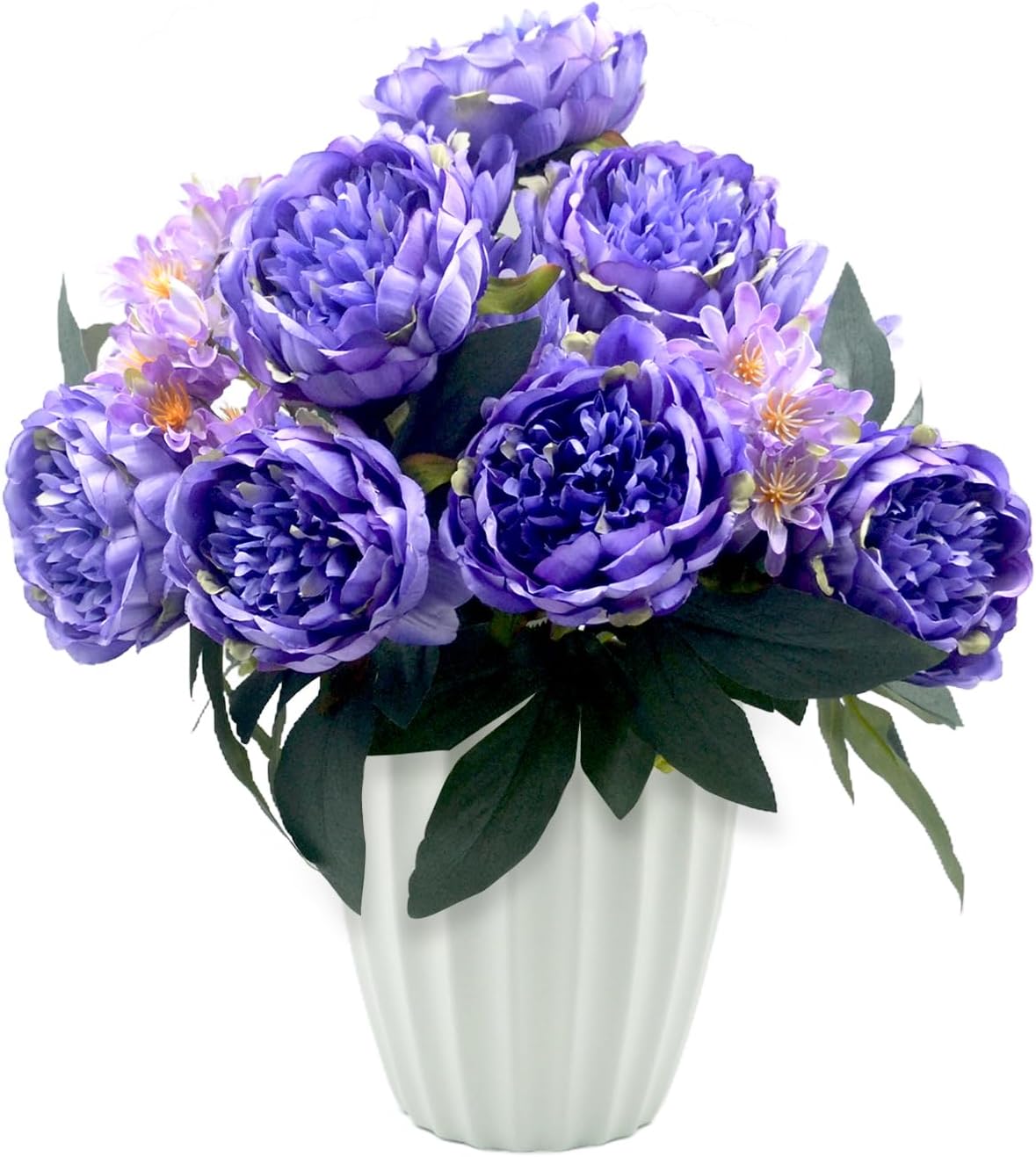 Peonies Artificial Flowers, Fake Peony Bouquet, Realistic Faux Peony Silk Flowers for Wedding, Home Décor, and Table Centerpieces – Ideal for Arrangements and Special Occasions 2 Bouquets (Yellow)