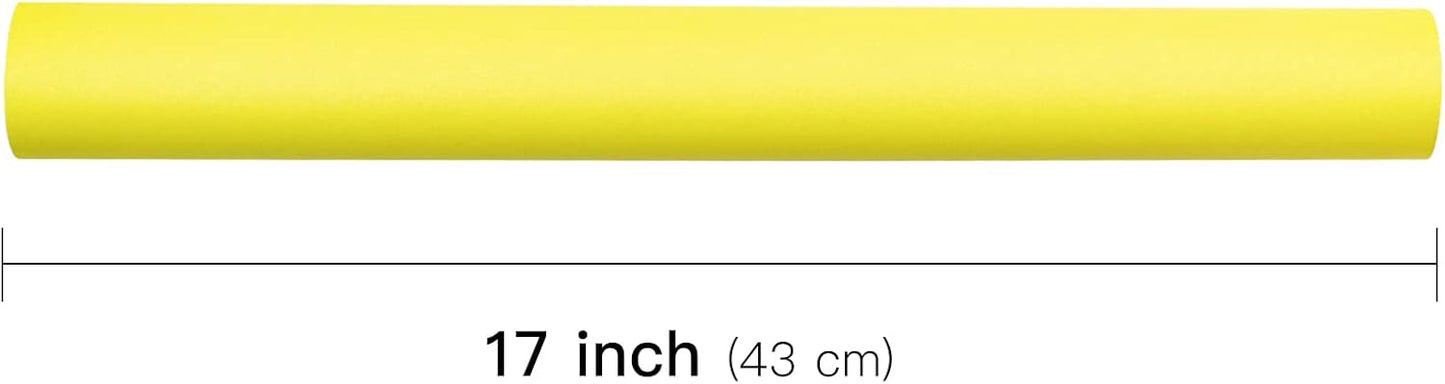 Lemon Wrapping Paper Roll - Fluorescent Neon Yellow Solid Color Paper for Birthday, Valentine's, Mother's Day, Holiday - 17 inches x 32.8 Feet (47.23 sq.ft.)
