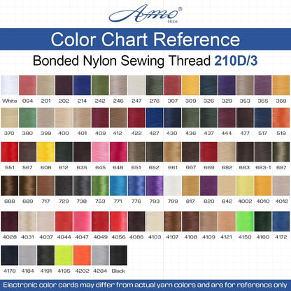 Heavy Duty Bonded Nylon 66 Sewing Thread 210D/3 T70#69 1500 Yards for Canvas Furniture Upholstery Leather Goods Automotive Leather Footwear Outdoors (4195-Neon Yellow)