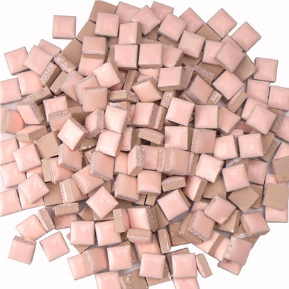 Glazed Ceramic Mosaic Tiles for Crafts,200 Pieces/300g Mosaic Pieces,12mm Square Shapes Glazed Porcelain Tiles for Art Craft Home Garden Decoration,Canary Yellow