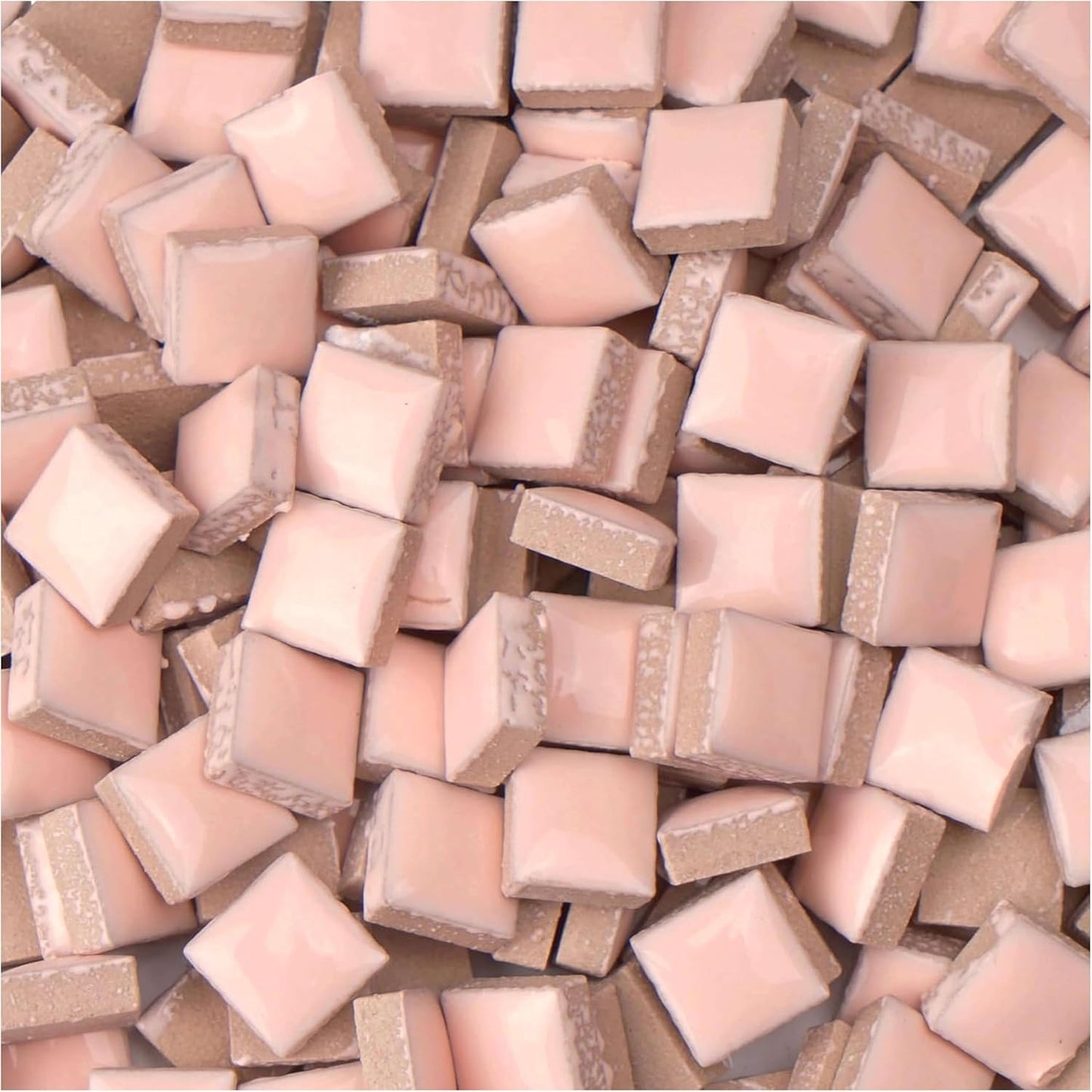 Glazed Ceramic Mosaic Tiles for Crafts,200 Pieces/300g Mosaic Pieces,12mm Square Shapes Glazed Porcelain Tiles for Art Craft Home Garden Decoration,Canary Yellow