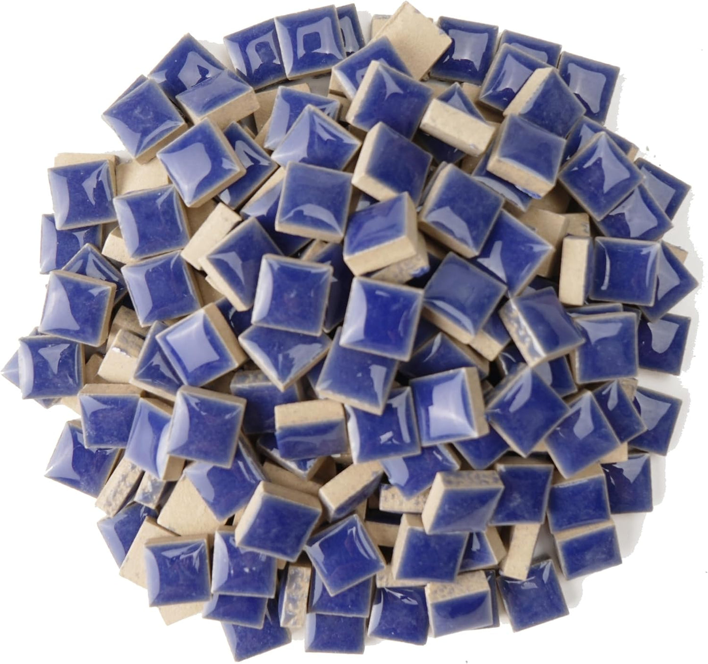 Glazed Ceramic Mosaic Tiles for Crafts,200 Pieces/300g Mosaic Pieces,12mm Square Shapes Glazed Porcelain Tiles for Art Craft Home Garden Decoration,Canary Yellow