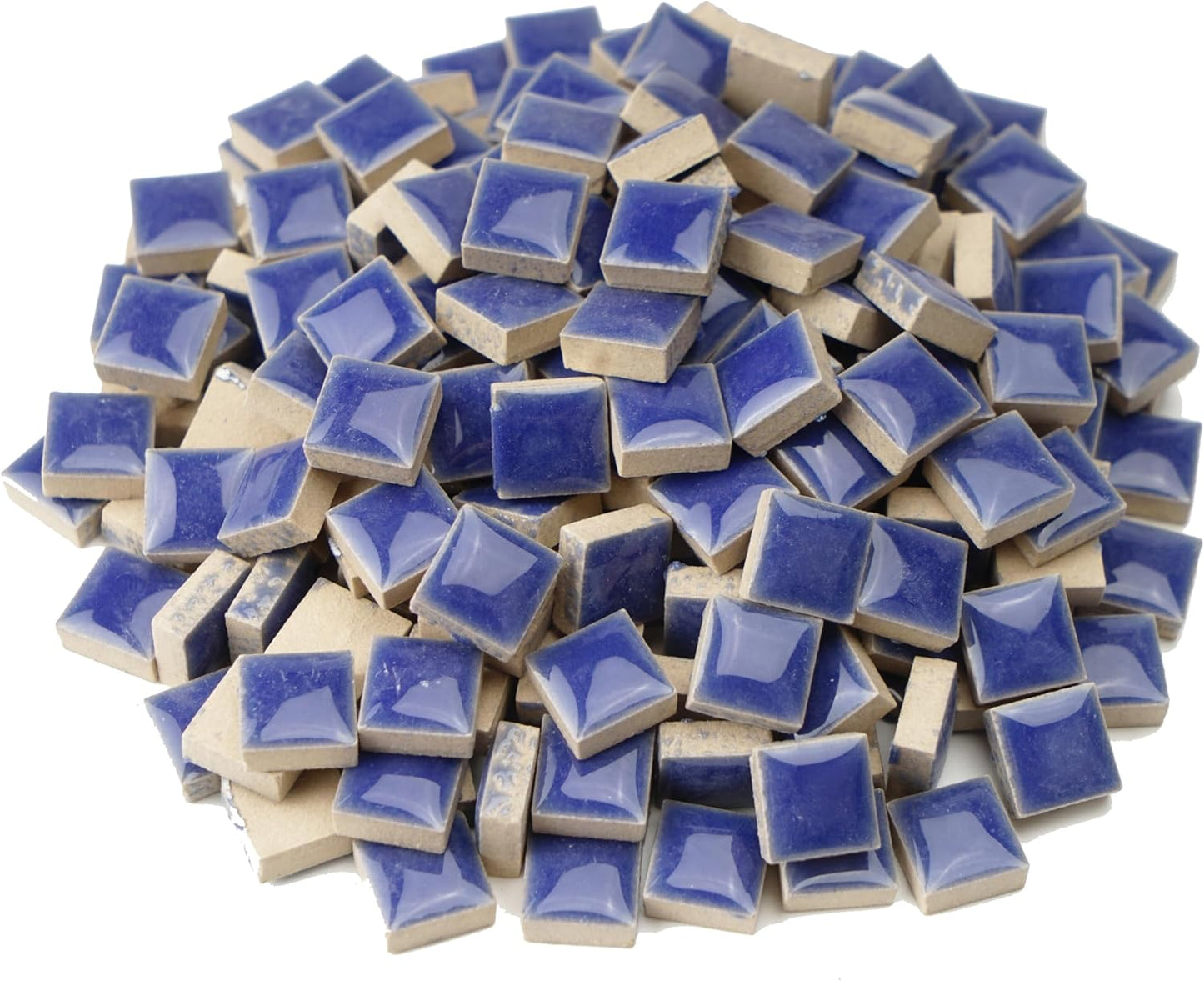 Glazed Ceramic Mosaic Tiles for Crafts,200 Pieces/300g Mosaic Pieces,12mm Square Shapes Glazed Porcelain Tiles for Art Craft Home Garden Decoration,Canary Yellow