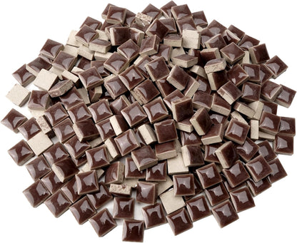 Glazed Ceramic Mosaic Tiles for Crafts,200 Pieces/300g Mosaic Pieces,12mm Square Shapes Glazed Porcelain Tiles for Art Craft Home Garden Decoration,Canary Yellow